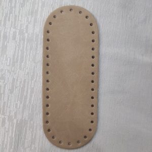 Fondo per Borsa Finta Pelle Ovale 21x8cm  Beige