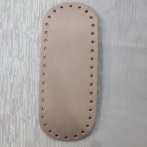 Fondo per Borsa Finta Pelle Ovale 21x8cm  Beige Chiaro
