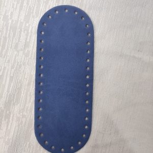 Fondo per Borsa Finta Pelle Ovale 21x8cm  Blu Jeans