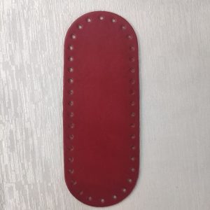 Fondo per Borsa Finta Pelle Ovale 21x8cm Bordeaux