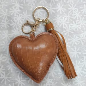 Cuore+Fiocco similpelle  BC001.6 MARRONE
