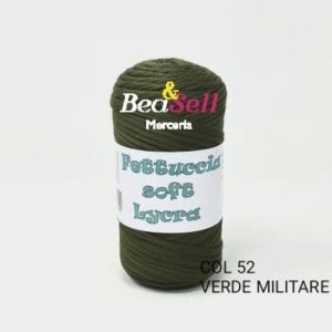 Fettuccia Soft Lycra Verde Militare 52