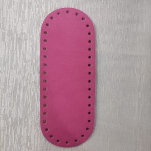 Fondo per Borsa Finta Pelle Ovale 21x8cm Fuxia
