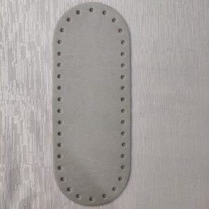 Fondo per Borsa Finta Pelle Ovale 21x8cm Grigio Perla