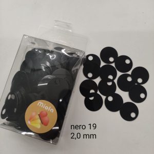 50gr Paillettes Grandi Lisce per Borse Nero, 20 mm