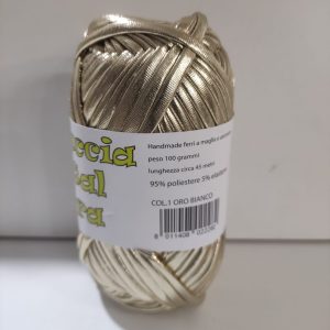 Fettuccia Lycra metallizzata oro chiaro