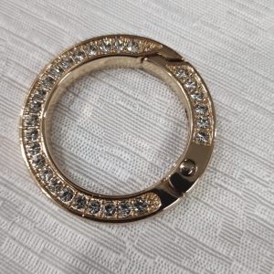 Moschettone Ventaglio Con STRASS 35 mm LB010.30 Oro