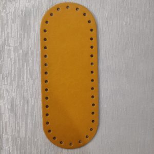Fondo per Borsa Finta Pelle Ovale 21x8cm Ocra