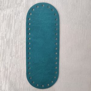 Fondo per Borsa Finta Pelle Ovale 21x8cm Petrolio