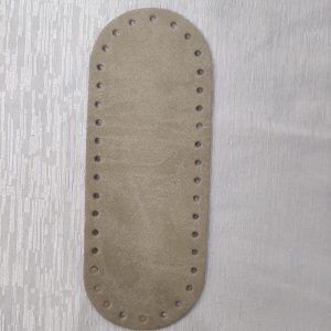 Fondo per Borsa Finta Pelle Ovale 21x8cm  Tortora