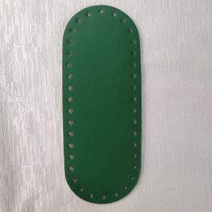 Fondo per Borsa Finta Pelle Ovale 21x8cm Verde