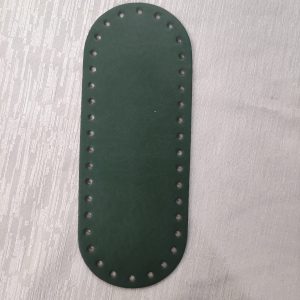 Fondo per Borsa Finta Pelle Ovale 21x8cm Verde Scuro