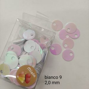50gr Paillettes Grandi Lisce per Borse Bianco, 20 mm
