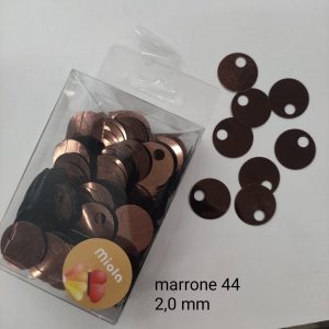 50gr Paillettes Grandi Lisce per Borse Marrone, 20 mm