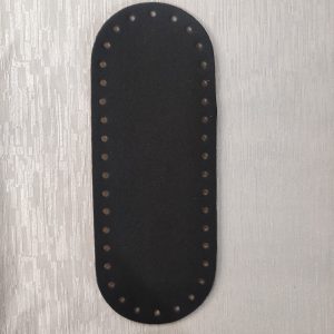 Fondo per Borsa Finta Pelle Nerro Ovale 21x8cm