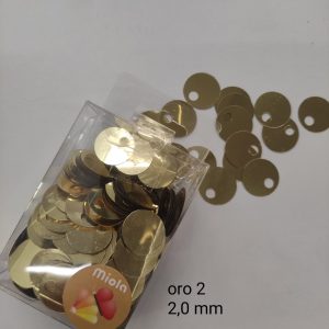 50gr Paillettes Grandi Lisce per Borse Oro, 20 mm