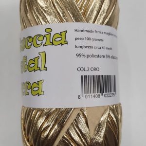 Fettuccia Lycra Metallizzata Oro 2