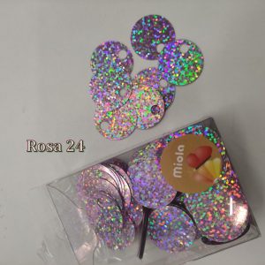 50gr Paillettes Grandi Lisce per Rosa, 25 mm