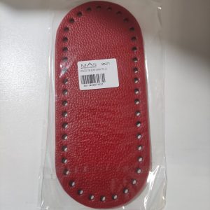 Fondo cm 20x9 VERA PELLE Rosso