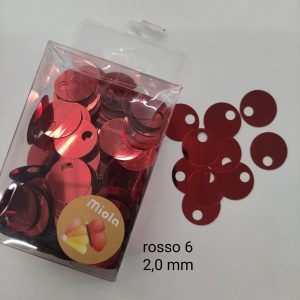 50gr Paillettes Grandi Lisce per Borse Rosso, 20 mm
