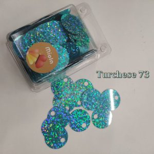 50gr Paillettes Grandi Lisce per Turchese, 25 mm