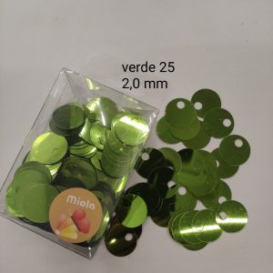 50gr Paillettes Grandi Lisce per Borse Verde, 20 mm