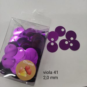 50gr Paillettes Grandi Lisce per Viola, 20 mm