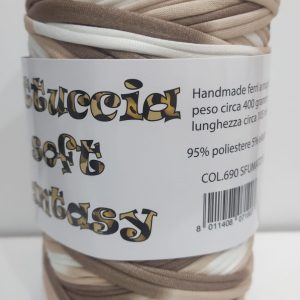 Fettuccia lycra soft sfumata 690SFUMATA BEIGE