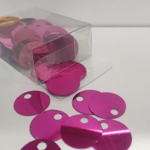 50gr Paillettes Grandi Lisce, 25 mm FUXIA