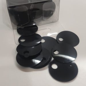 50gr Paillettes Grandi Lisce NERO, 25 mm