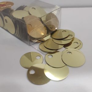 50gr Paillettes Grandi Lisce, 25 mm ORO