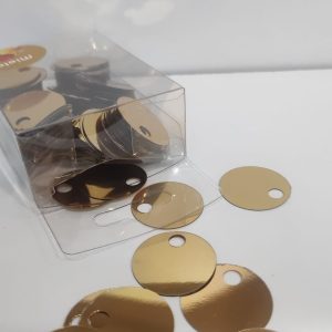 50gr Paillettes Grandi Lisce, 25 mm RAME