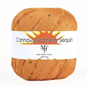 CANNA DA ZUCCHERO SEQUIN - Miss Tricot Filati col.5 ARANCIO