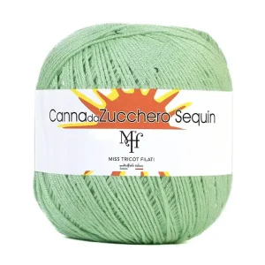 CANNA DA ZUCCHERO SEQUIN - Miss Tricot Filati col.7 VERDE