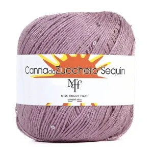 CANNA DA ZUCCHERO SEQUIN - Miss Tricot Filati col.15 ROSA ANTICO