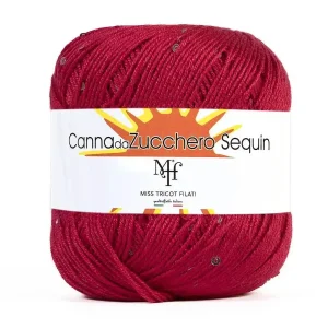 CANNA DA ZUCCHERO SEQUIN - Miss Tricot Filati col.20 ROSSO