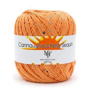 CANNA DA ZUCCHERO SEQUIN - Miss Tricot Filati col.251 PESCA