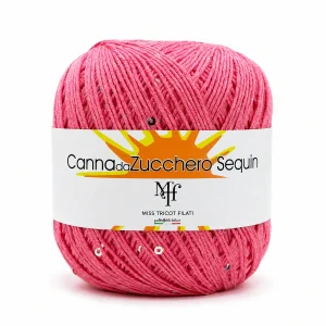 CANNA DA ZUCCHERO SEQUIN - Miss Tricot Filati col.253 ROSA VIVO