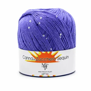 CANNA DA ZUCCHERO SEQUIN - Miss Tricot Filati col.254 VIOLA