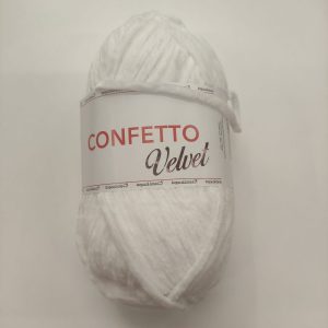 CINIGLIA CONFETTO VELVET BIANCO 201