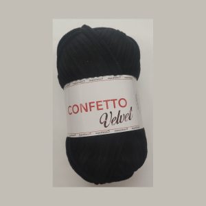 CINIGLIA CONFETTO VELVET NERO 202