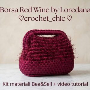 kit Borsa Red Wine con tutorial by Loredana ♡crochet_chic♡