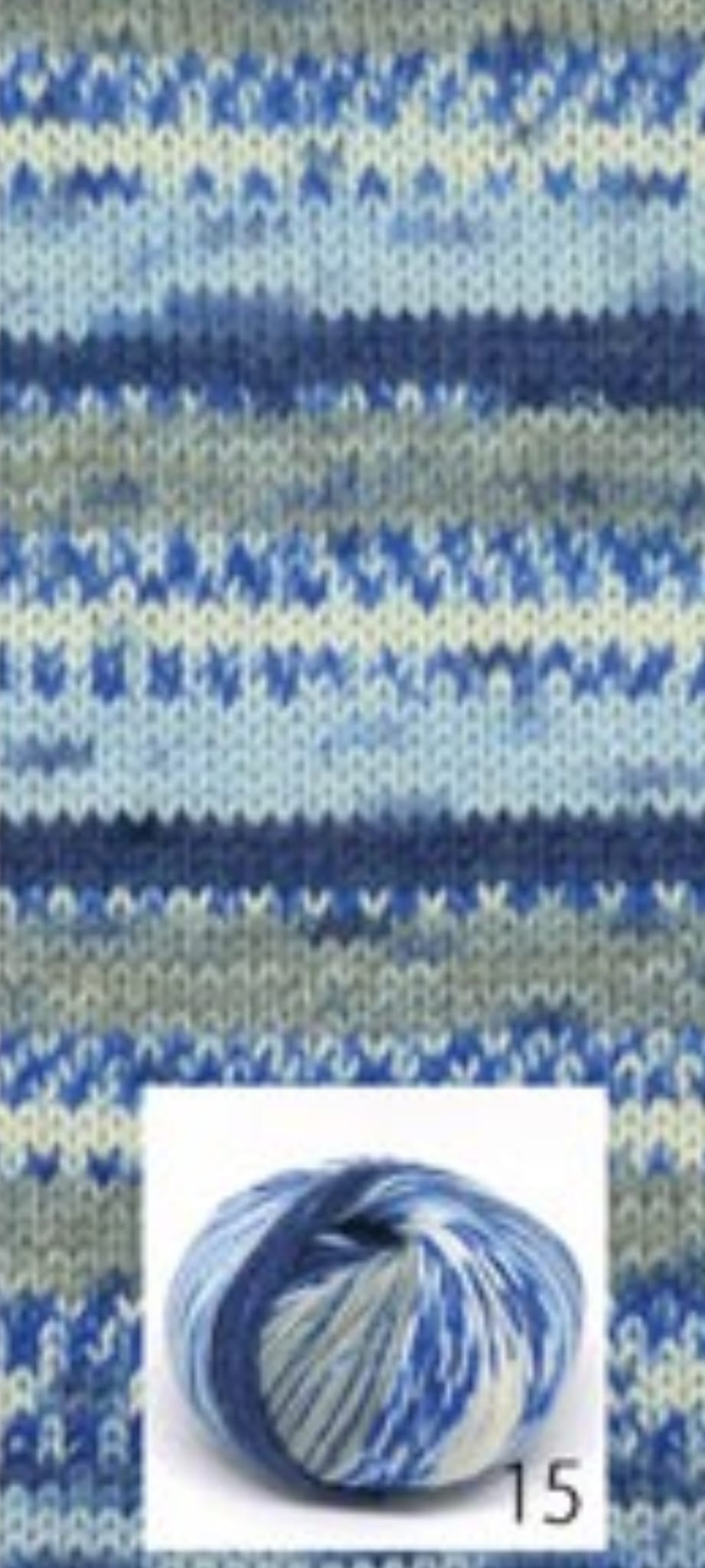 LANA Merinos Jacquard - Tropical Lane 15